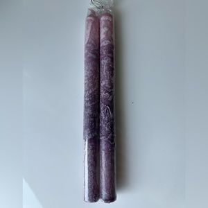 Set of 2 hand painted taper 10 in candles